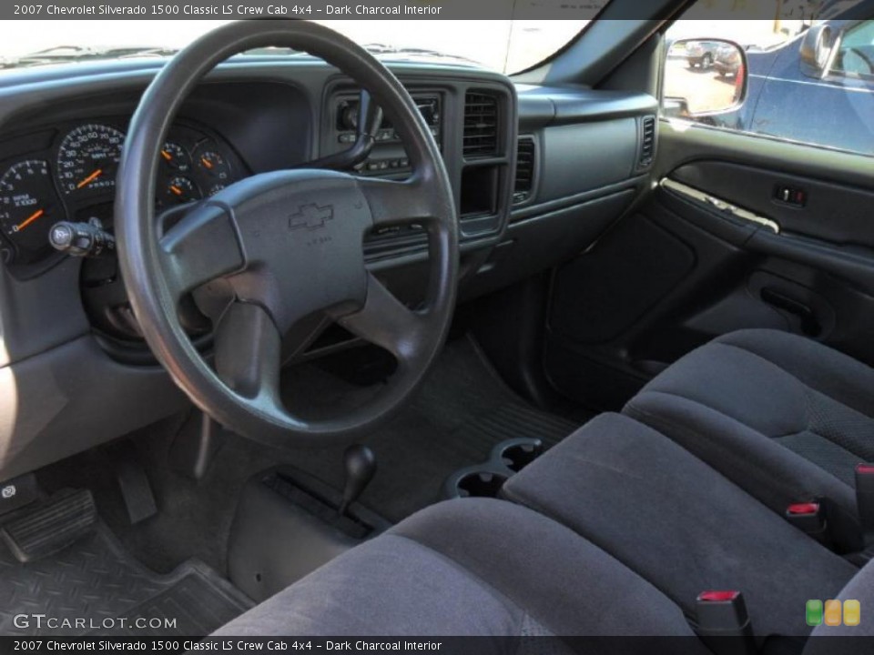 Dark Charcoal Interior Prime Interior for the 2007 Chevrolet Silverado 1500 Classic LS Crew Cab 4x4 #46787814