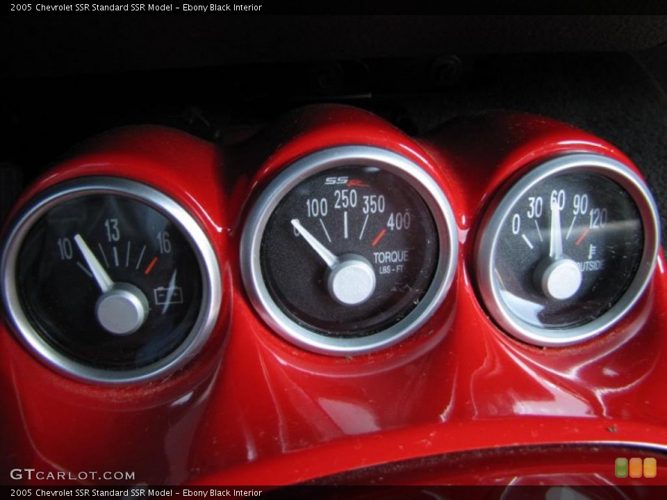 Ebony Black Interior Gauges for the 2005 Chevrolet SSR  #46790649