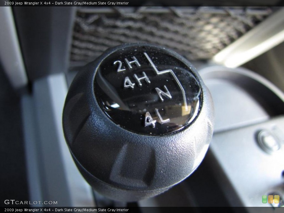 Dark Slate Gray/Medium Slate Gray Interior Controls for the 2009 Jeep Wrangler X 4x4 #46791069