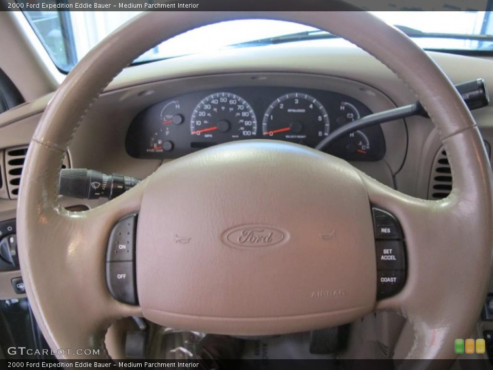 Medium Parchment Interior Steering Wheel for the 2000 Ford Expedition Eddie Bauer #46791858