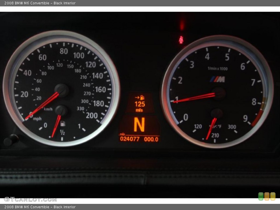 Black Interior Gauges for the 2008 BMW M6 Convertible #46792467