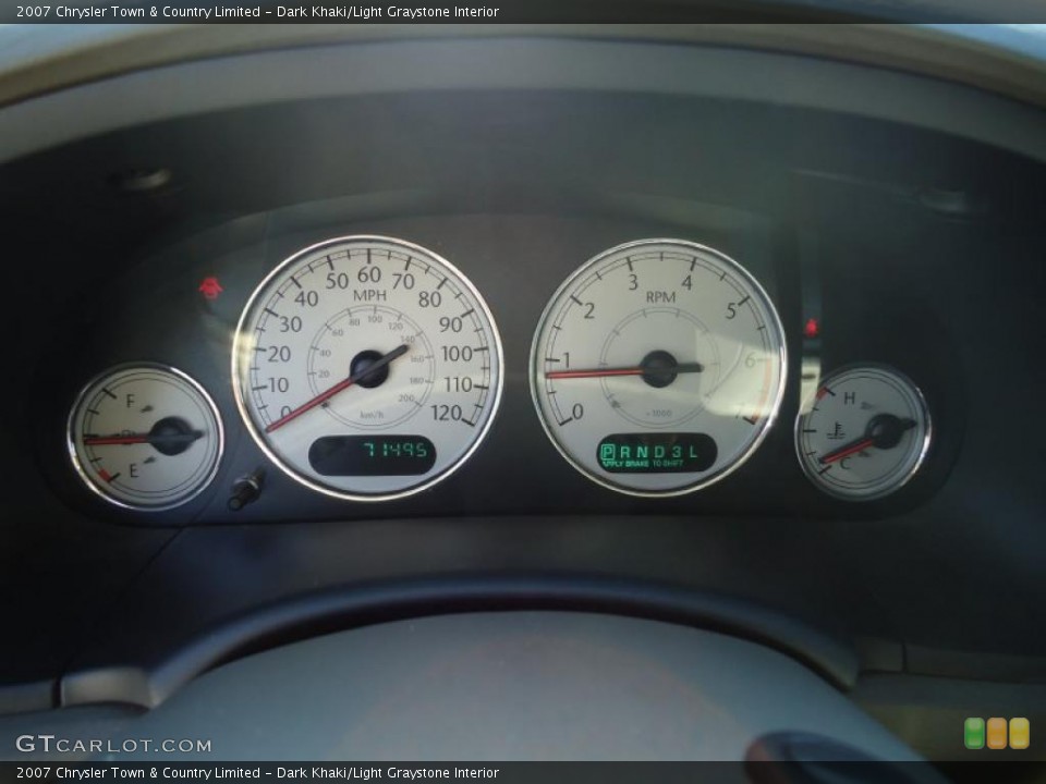 Dark Khaki/Light Graystone Interior Gauges for the 2007 Chrysler Town & Country Limited #46793511