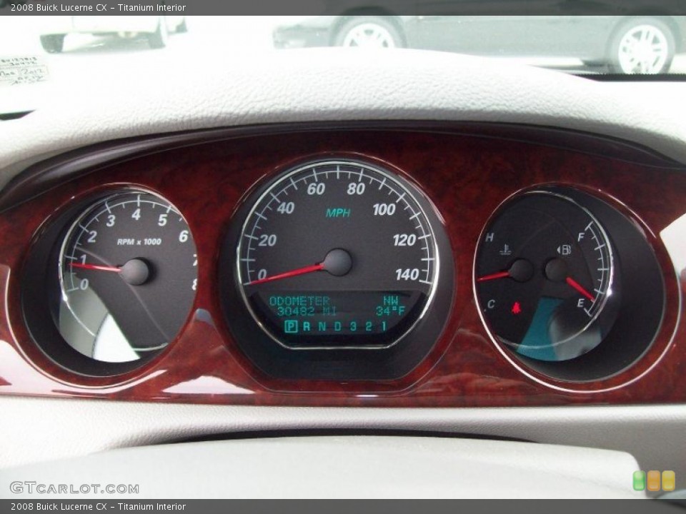 Titanium Interior Gauges for the 2008 Buick Lucerne CX #46796157