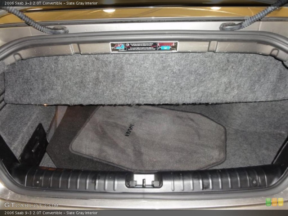 Slate Gray Interior Trunk for the 2006 Saab 9-3 2.0T Convertible #46797738