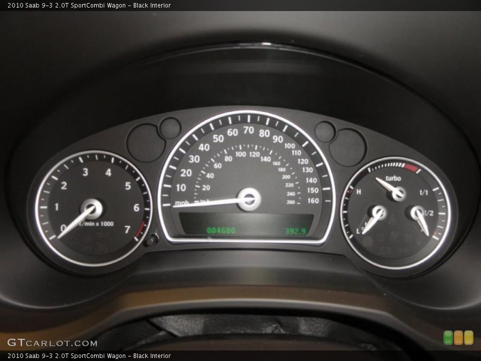 Black Interior Gauges for the 2010 Saab 9-3 2.0T SportCombi Wagon #46798449