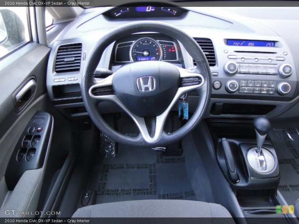 Gray Interior Controls for the 2010 Honda Civic DX-VP Sedan #46798728