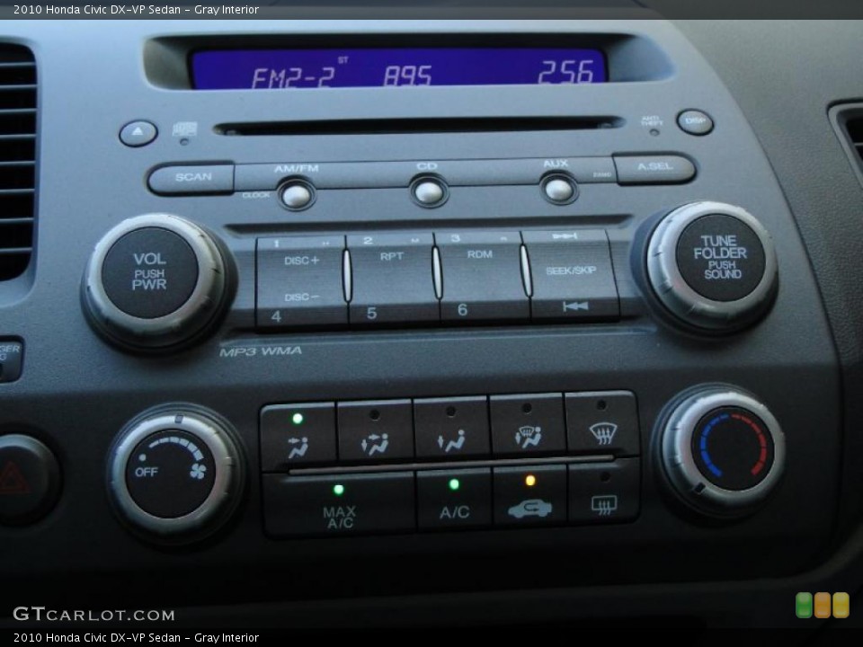 Gray Interior Controls for the 2010 Honda Civic DX-VP Sedan #46798746