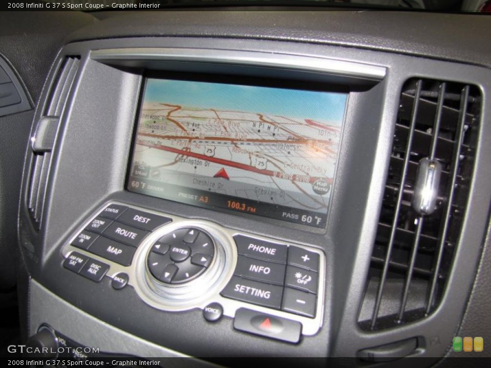 Graphite Interior Navigation for the 2008 Infiniti G 37 S Sport Coupe #46799742
