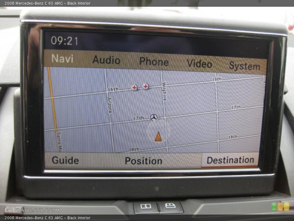 Black Interior Navigation for the 2008 Mercedes-Benz C 63 AMG #46800624