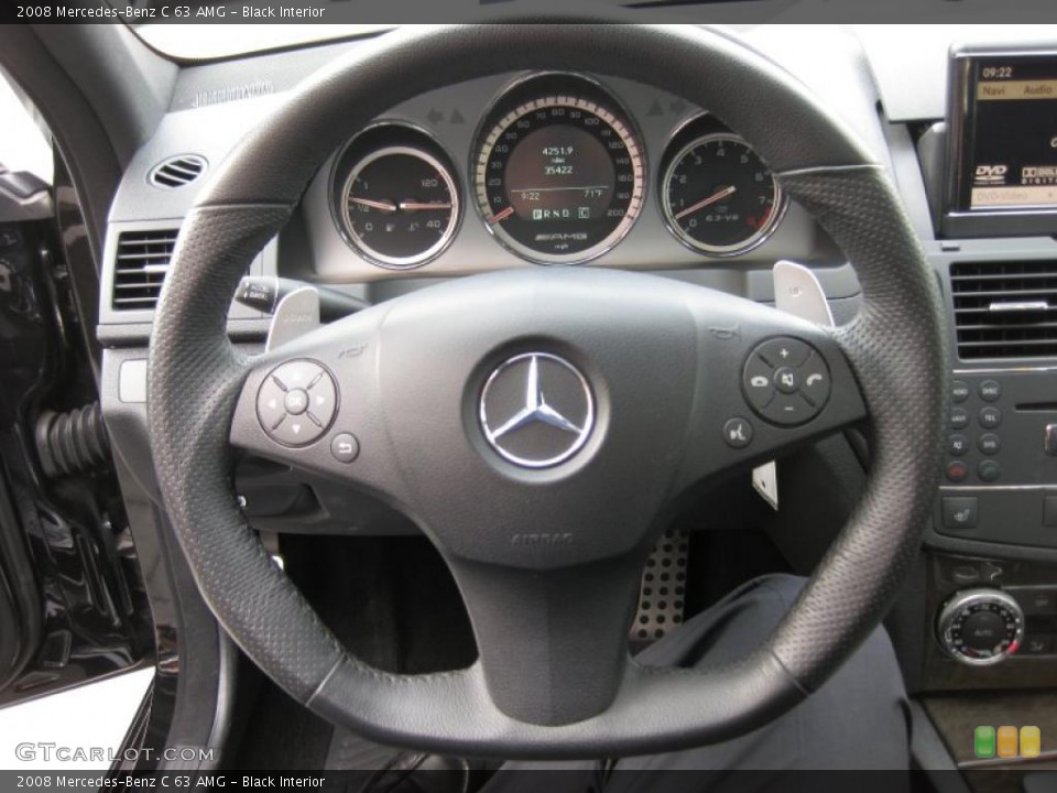 Black Interior Steering Wheel for the 2008 Mercedes-Benz C 63 AMG #46800717