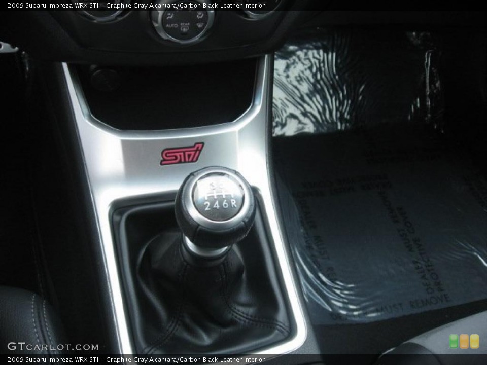 Graphite Gray Alcantara/Carbon Black Leather Interior Transmission for the 2009 Subaru Impreza WRX STi #46800828