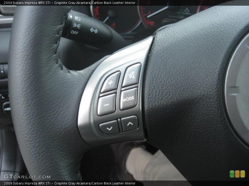 Graphite Gray Alcantara/Carbon Black Leather Interior Controls for the 2009 Subaru Impreza WRX STi #46800987