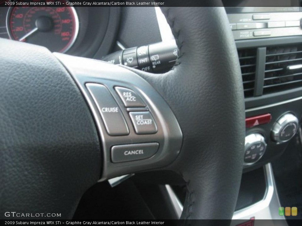 Graphite Gray Alcantara/Carbon Black Leather Interior Controls for the 2009 Subaru Impreza WRX STi #46801002