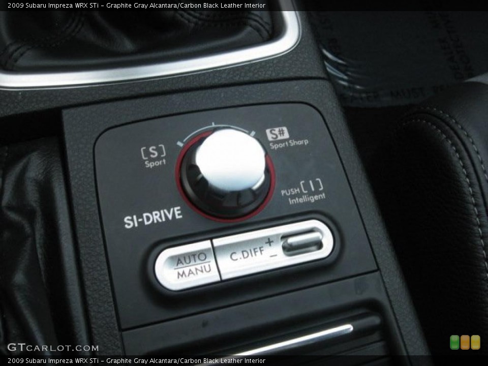 Graphite Gray Alcantara/Carbon Black Leather Interior Controls for the 2009 Subaru Impreza WRX STi #46801056