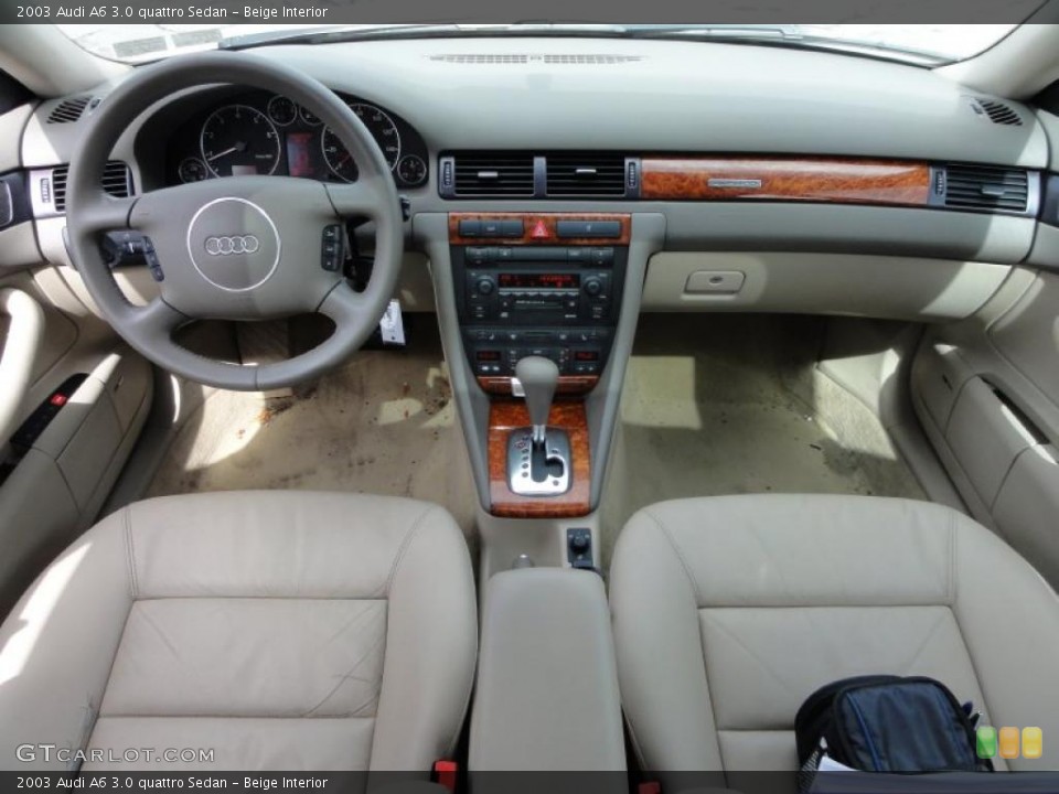 Beige Interior Dashboard for the 2003 Audi A6 3.0 quattro Sedan #46805835