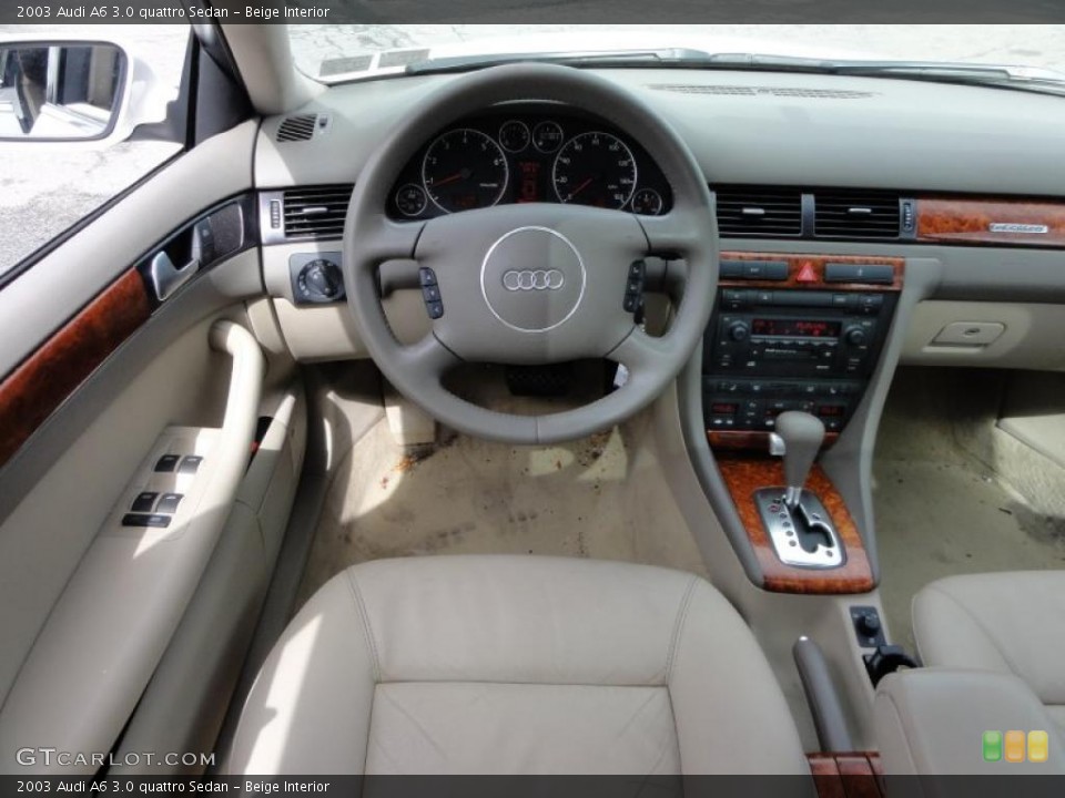 Beige Interior Dashboard for the 2003 Audi A6 3.0 quattro Sedan #46805850