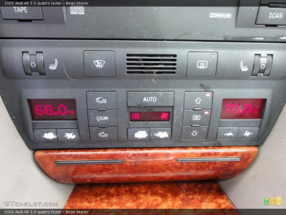 Beige Interior Controls for the 2003 Audi A6 3.0 quattro Sedan #46806042