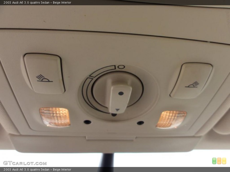Beige Interior Controls for the 2003 Audi A6 3.0 quattro Sedan #46806069