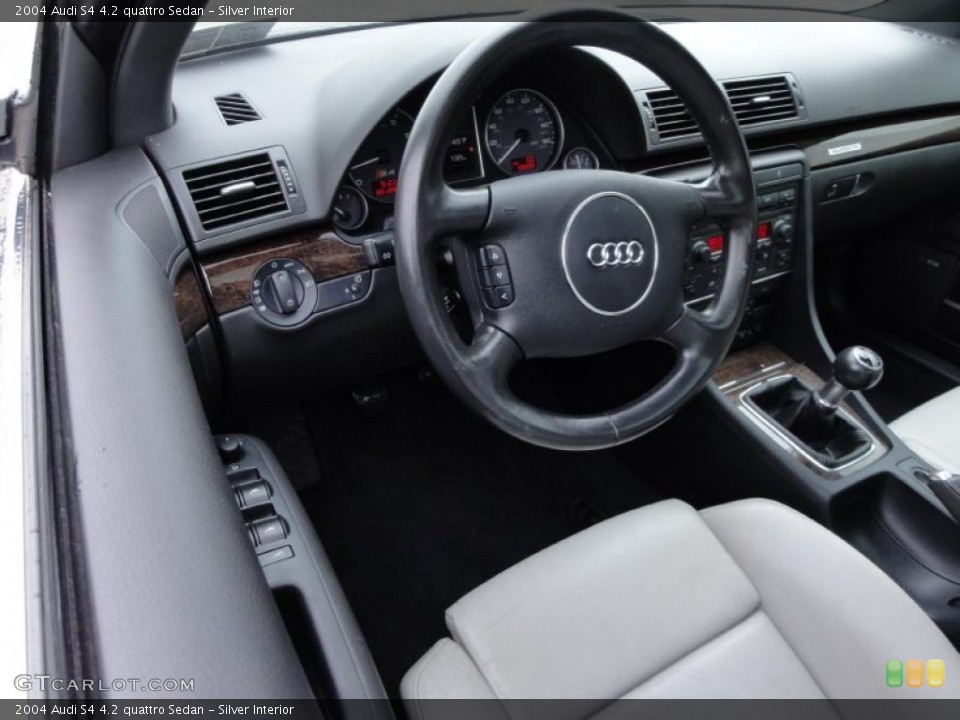 Silver Interior Steering Wheel for the 2004 Audi S4 4.2 quattro Sedan #46806342