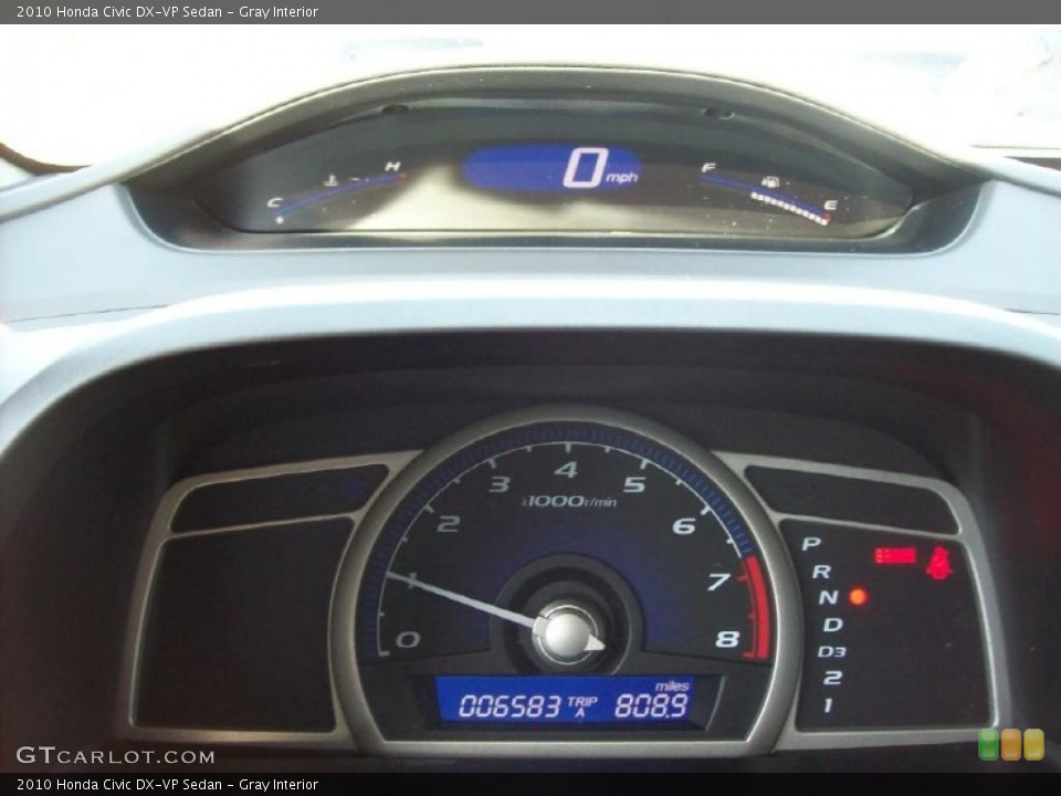Gray Interior Gauges for the 2010 Honda Civic DX-VP Sedan #46808523