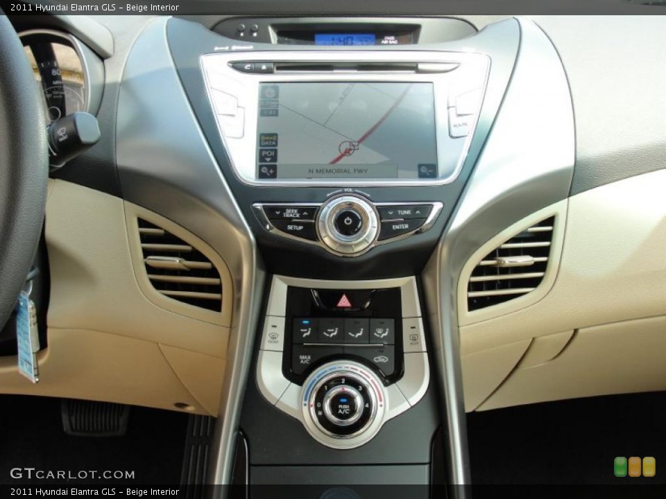 Beige Interior Navigation for the 2011 Hyundai Elantra GLS #46810335