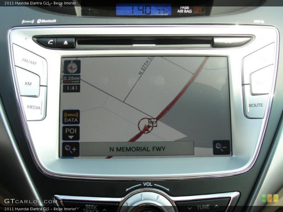 Beige Interior Navigation for the 2011 Hyundai Elantra GLS #46810365