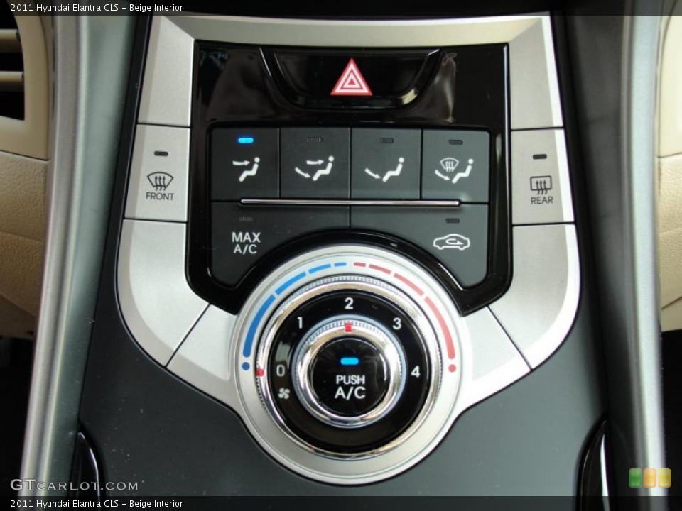 Beige Interior Controls for the 2011 Hyundai Elantra GLS #46810398