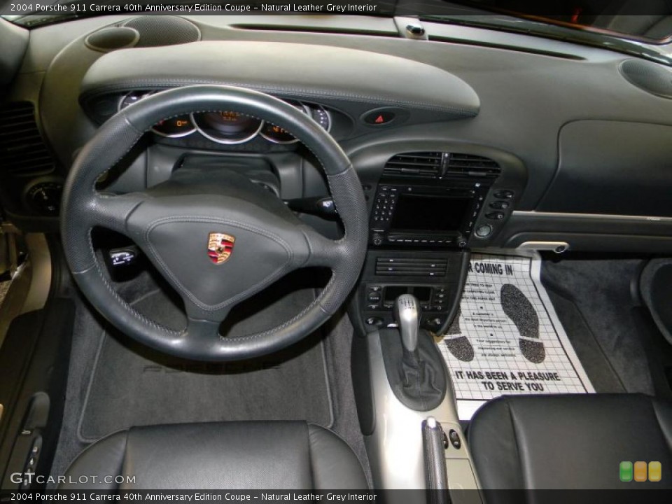 Natural Leather Grey Interior Dashboard for the 2004 Porsche 911 Carrera 40th Anniversary Edition Coupe #46811319