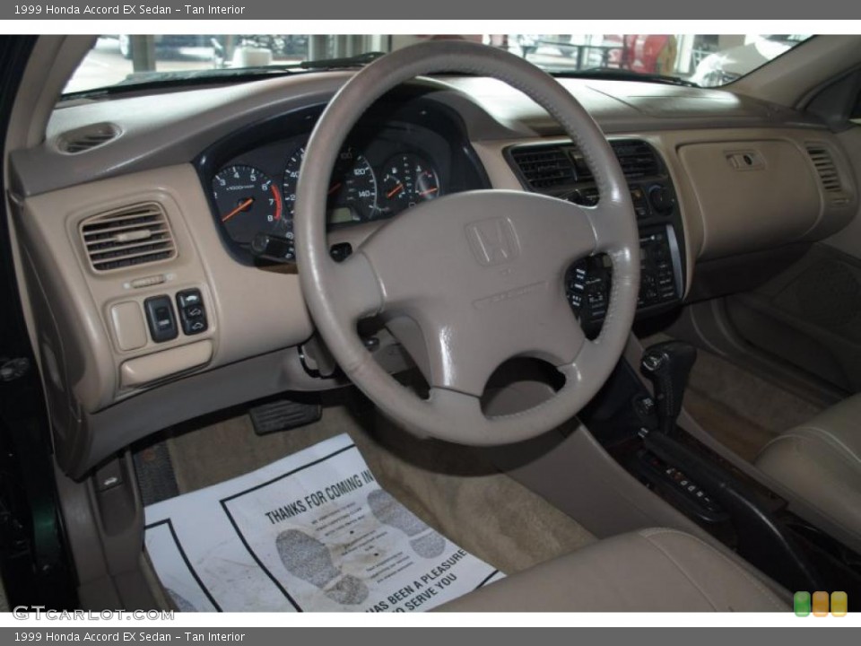 Tan Interior Steering Wheel for the 1999 Honda Accord EX Sedan #46812087