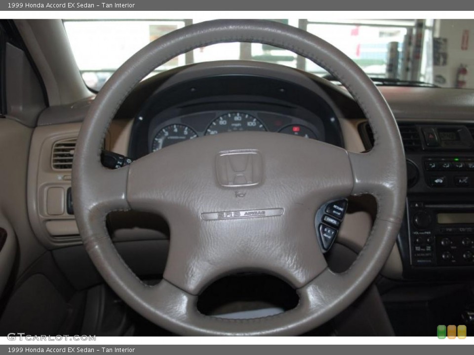 Tan Interior Steering Wheel for the 1999 Honda Accord EX Sedan #46812222
