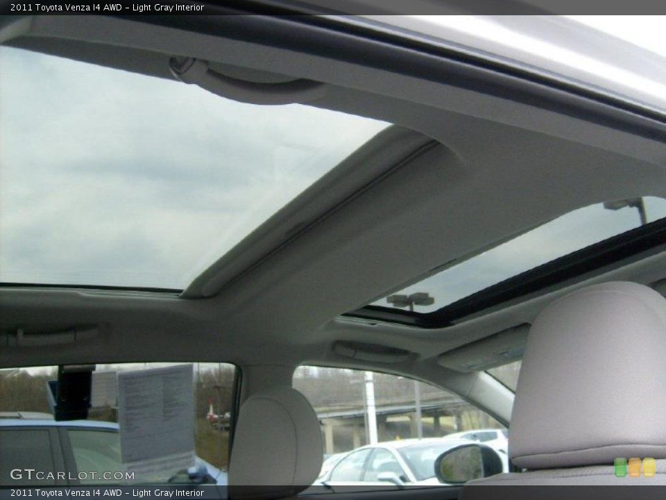 Light Gray Interior Sunroof for the 2011 Toyota Venza I4 AWD #46813002