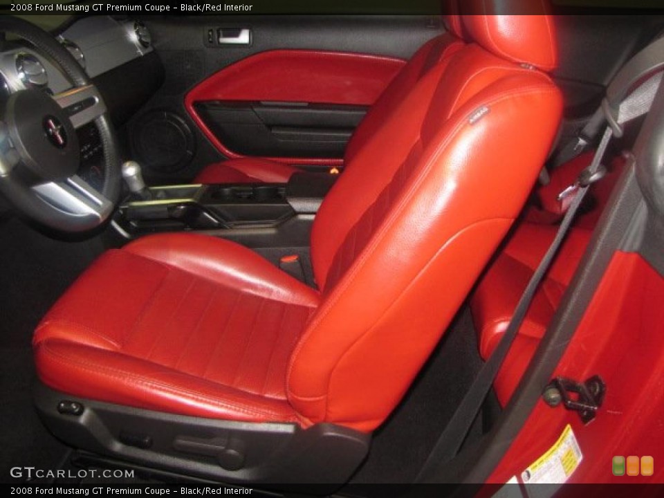 Black/Red Interior Photo for the 2008 Ford Mustang GT Premium Coupe #46813734