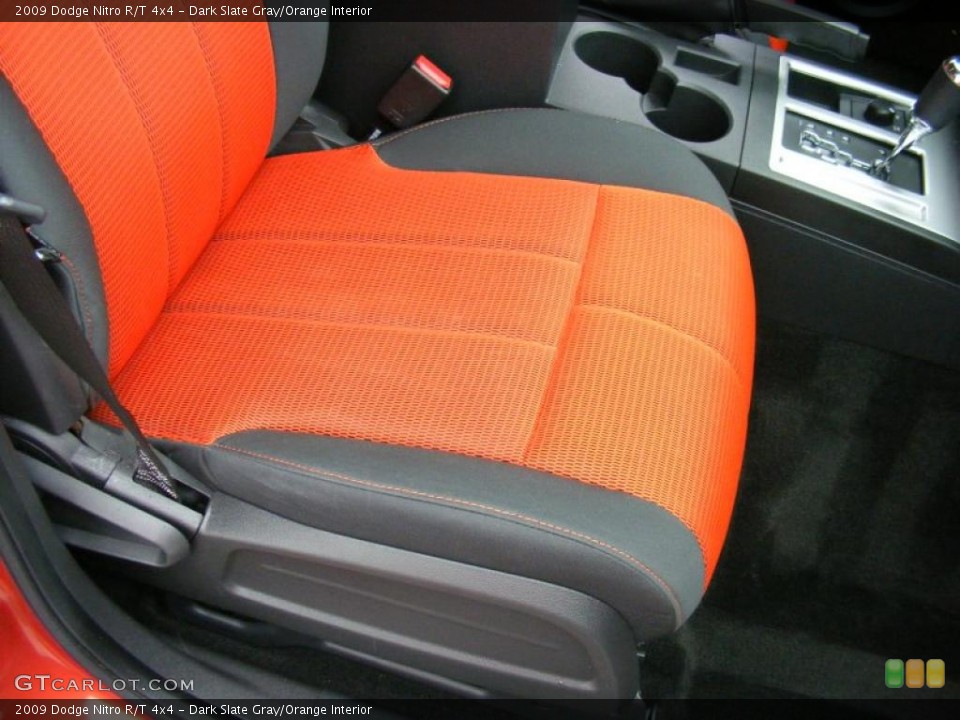 Dark Slate Gray/Orange 2009 Dodge Nitro Interiors