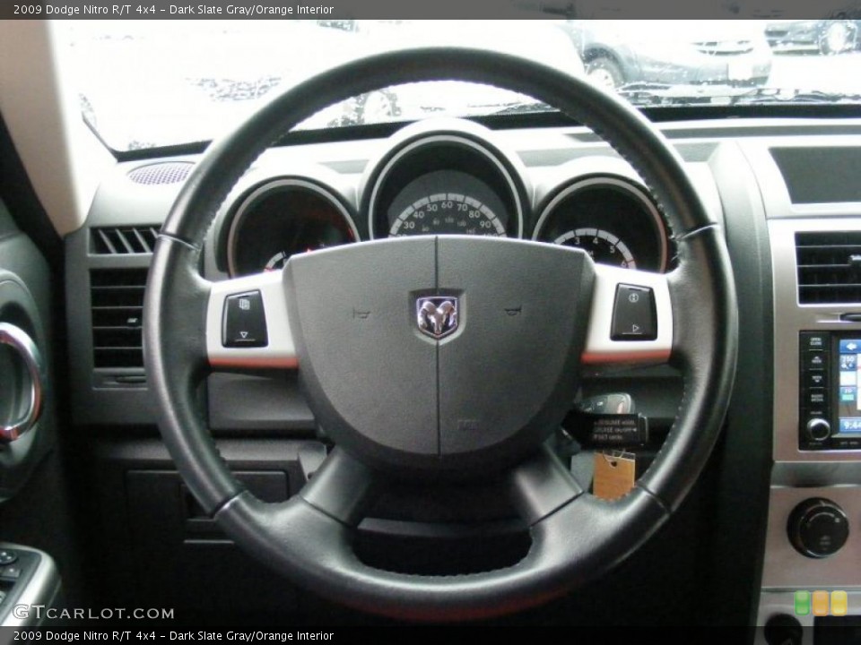 Dark Slate Gray/Orange Interior Steering Wheel for the 2009 Dodge Nitro R/T 4x4 #46814706