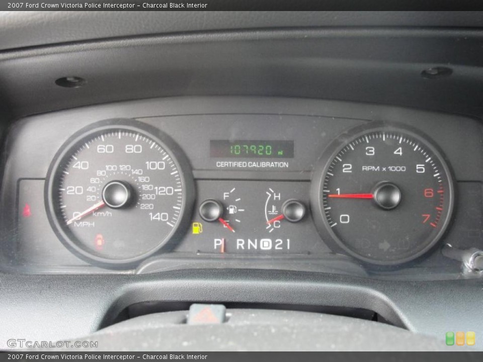 Charcoal Black Interior Gauges for the 2007 Ford Crown Victoria Police Interceptor #46817016