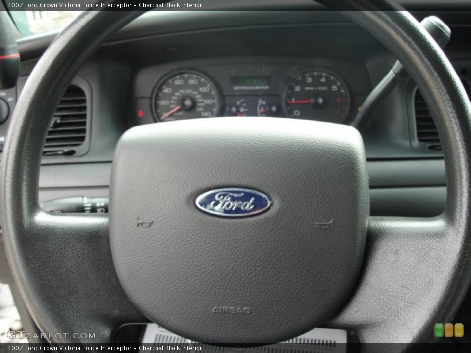 Charcoal Black Interior Steering Wheel for the 2007 Ford Crown Victoria Police Interceptor #46817721