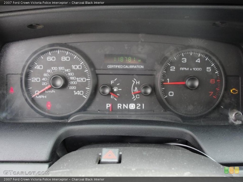 Charcoal Black Interior Gauges for the 2007 Ford Crown Victoria Police Interceptor #46817736