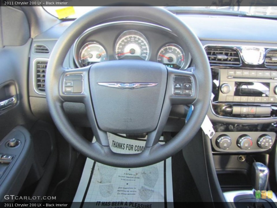 Black Interior Steering Wheel for the 2011 Chrysler 200 LX #46820628
