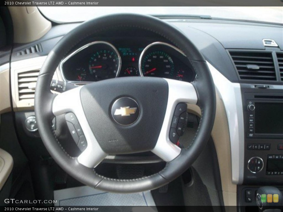 Cashmere Interior Steering Wheel for the 2010 Chevrolet Traverse LTZ AWD #46823841