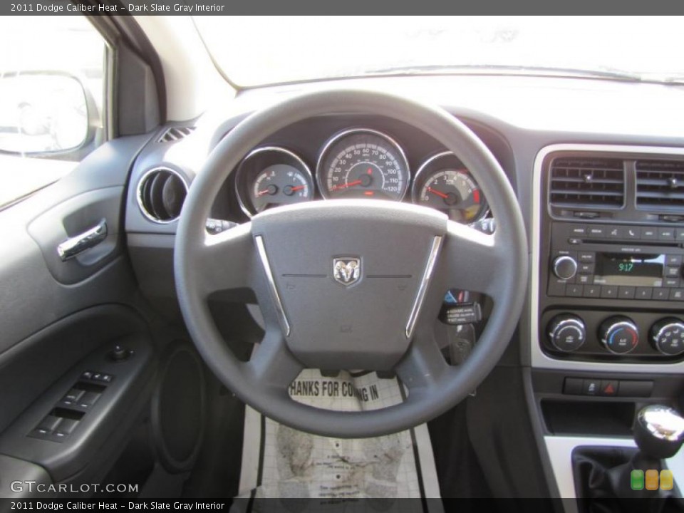 Dark Slate Gray Interior Steering Wheel for the 2011 Dodge Caliber Heat #46825458