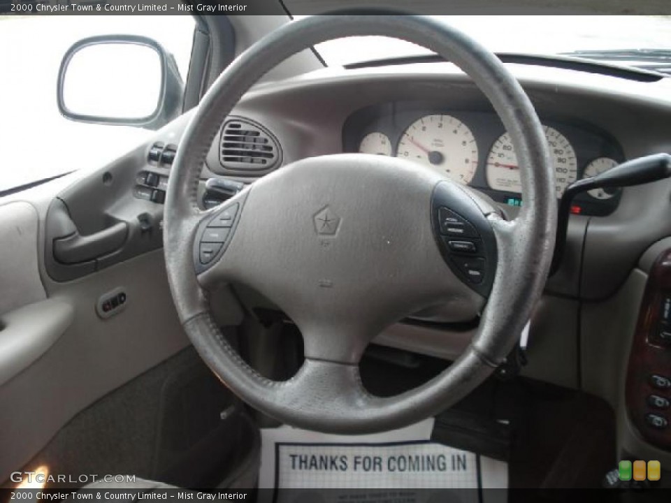 Mist Gray Interior Steering Wheel for the 2000 Chrysler Town & Country Limited #46826130