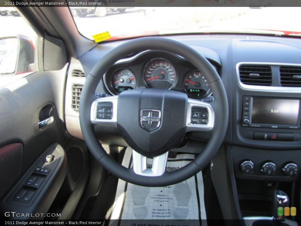 Black/Red Interior Steering Wheel for the 2011 Dodge Avenger Mainstreet #46827222