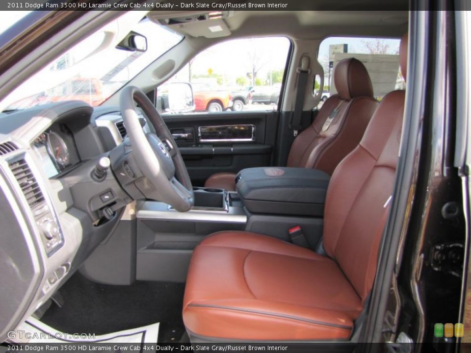 Dark Slate Gray/Russet Brown Interior Photo for the 2011 Dodge Ram 3500 HD Laramie Crew Cab 4x4 Dually #46828188