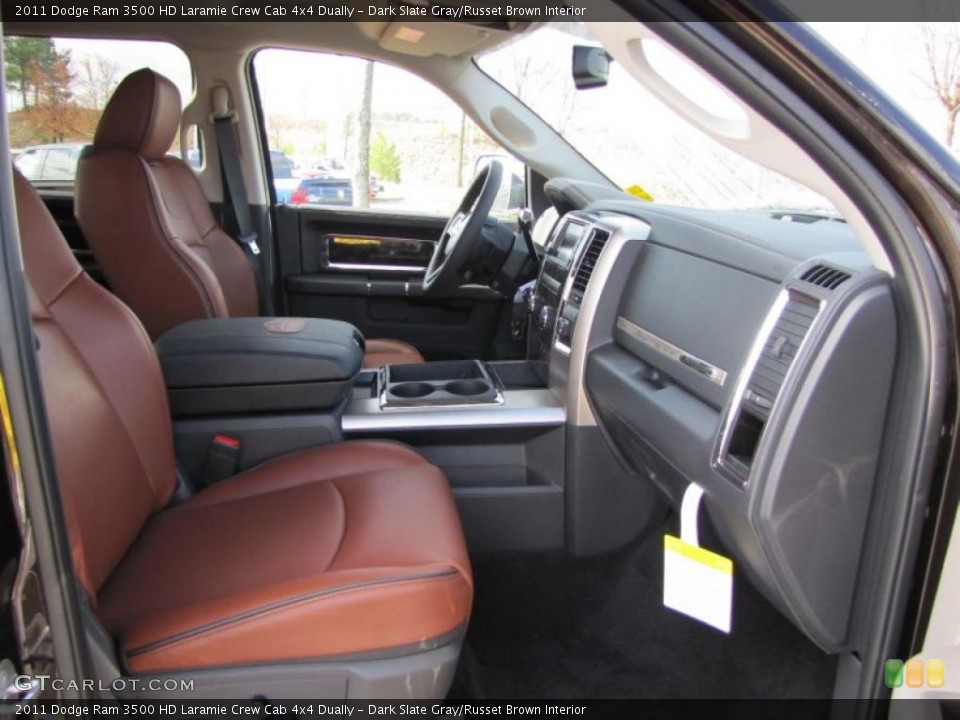 Dark Slate Gray/Russet Brown Interior Photo for the 2011 Dodge Ram 3500 HD Laramie Crew Cab 4x4 Dually #46828227