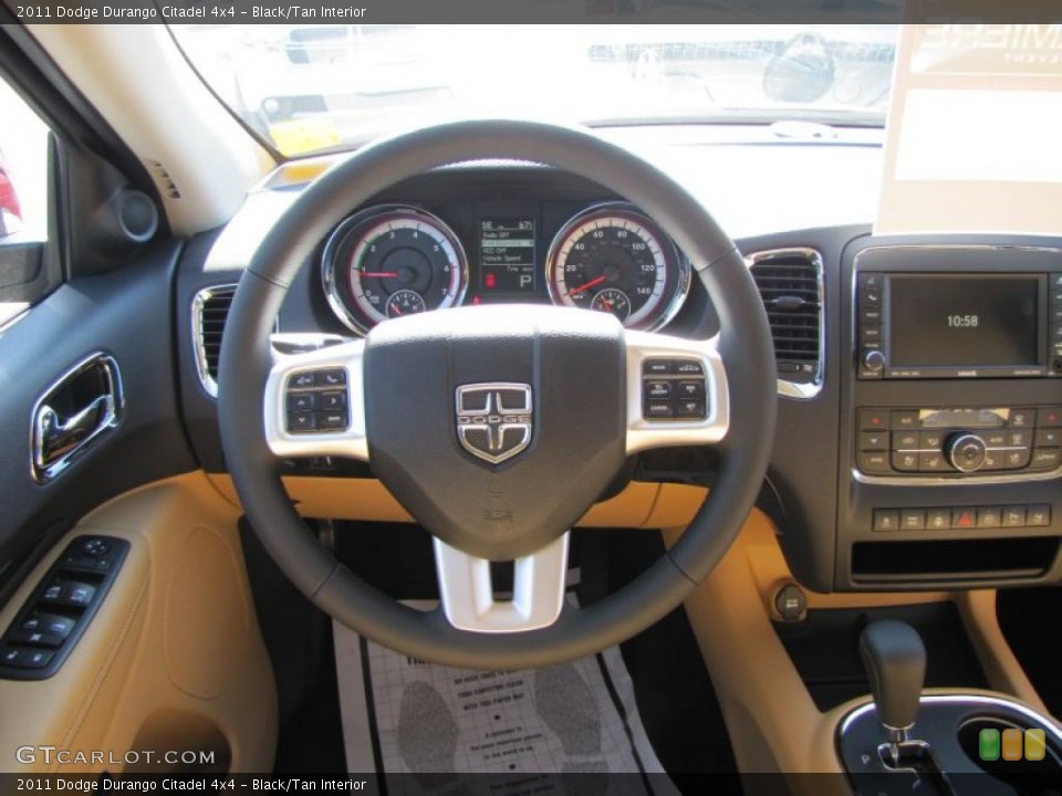 Black/Tan Interior Steering Wheel for the 2011 Dodge Durango Citadel 4x4 #46829655