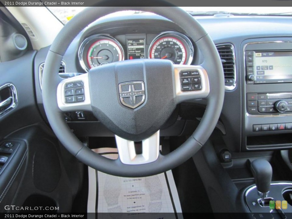 Black Interior Steering Wheel for the 2011 Dodge Durango Citadel #46829875