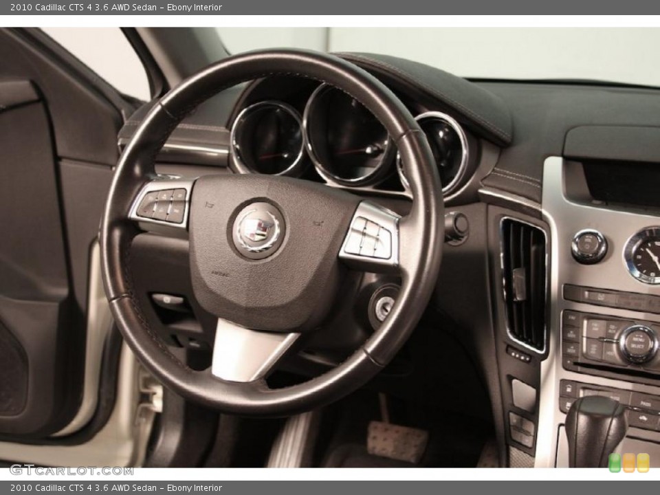Ebony Interior Steering Wheel for the 2010 Cadillac CTS 4 3.6 AWD Sedan #46831293