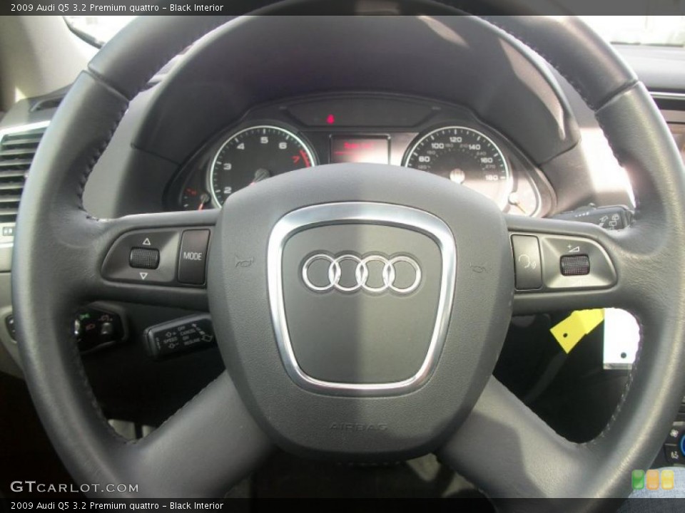 Black Interior Steering Wheel for the 2009 Audi Q5 3.2 Premium quattro #46833435
