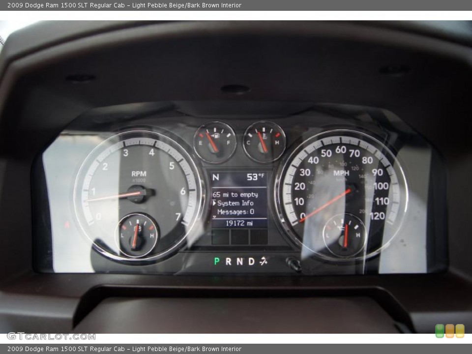 Light Pebble Beige/Bark Brown Interior Gauges for the 2009 Dodge Ram 1500 SLT Regular Cab #46833600