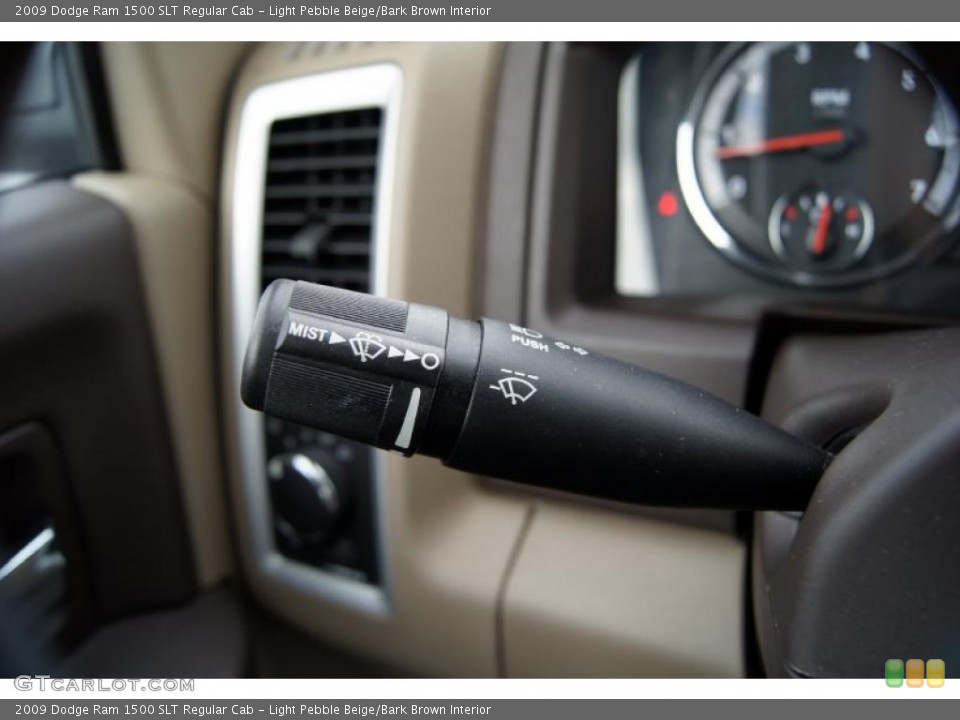 Light Pebble Beige/Bark Brown Interior Controls for the 2009 Dodge Ram 1500 SLT Regular Cab #46833618